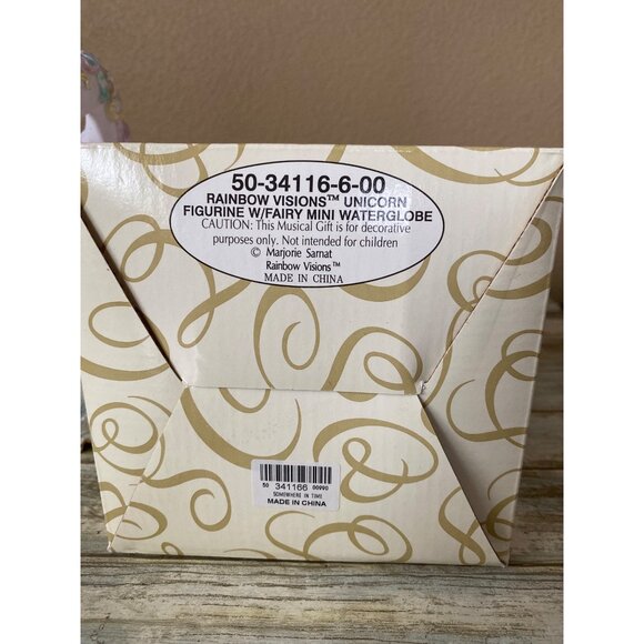 San Francisco Music Box Co Marjorie Sarnat Rainbow Visions Unicorn Music Box NEW - Picture 12 of 16
